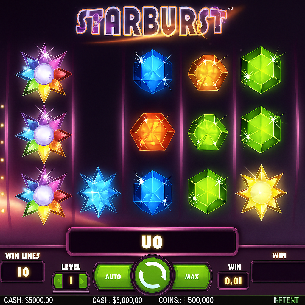 Infinity Casino - Starburst Slot Game - Jeu en ligne